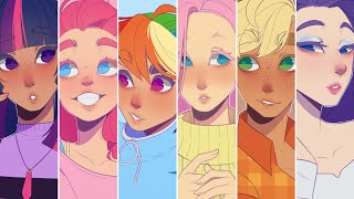 MLP human versions  speedpaint [upl. by Nilra]