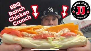 Jimmy John’s® BBQ Ranch Chicken Crunch Sandwich food review [upl. by Wavell]