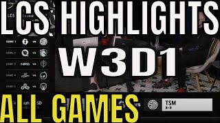 LCS Highlights ALL GAMES W3D1 Summer 2023  Week 3 Day 1 [upl. by Nyrak]