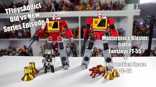 Transformers Masterpiece 3rd Party Blaster Battle Fanstoys FT55 vs Deformation Space DS02 [upl. by Nairot331]