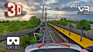 3D VR Epic Roller Coaster SILVER STAR  Europa Park VR180 3D incredible ride experience [upl. by Varini]