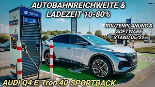 Audi Q4 etron 40 Sportback Reale Reichweite und Ladezeit 1080  elektroauto audietron q4etron [upl. by Claresta]