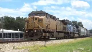 CSX S612 w UP 1982 Missouri Pacific Heritage Unit in Fairburn GA 8816 [upl. by Iknarf414]