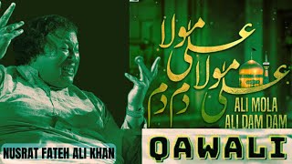 Ali Mola Ali Dam Dam  Nusrat Fateh Ali Khan Qalam  Best Qawwali  NFAK Quwali  Manqabat  viral [upl. by Hobey]