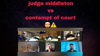 CONTEMPT OF COURT  THE DEFENDANT IS BEING DISHONEST  Judge middleton [upl. by Anuaik]