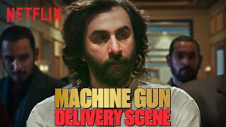 Ranbir Kapoor Gets the Machine Gun Delivery From Freddy in Animal [upl. by Jorge]