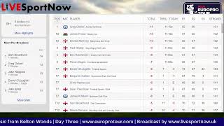 EuroPro Tour Final Day LIVE Leaderboard from Belton Woods [upl. by Eisac932]