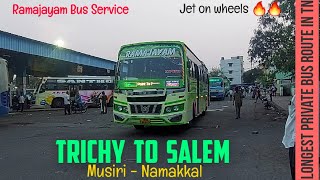 Trichy to Salem Super Fast Ride  Ramajayam Bus Service  Travel Advisor [upl. by Ennasirk]