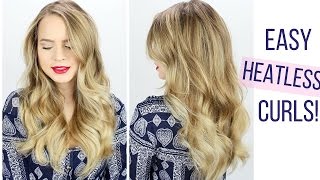 Easy Heatless Curls Hair Tutorial [upl. by Currie]