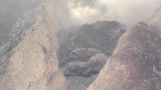 Detailed view of Extrusion Lobe collapse Sinabung Volcano [upl. by Pendergast814]