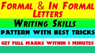 Letter Writing in English  Formal and Informal Letter  Pattern and Shortcut Tricks [upl. by Akiraa]