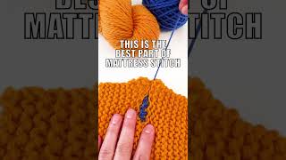 Learn how to do mattress stitch the horizontal way knitting knit craft seaming [upl. by Nyloj]