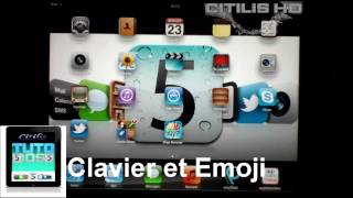 5 iOS5  Claviers  Fonction du clavier dissocié et détaché comment activer icones Emoji [upl. by Furlani]