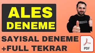 ALES Matematik DENEME  Ücretsiz PDF  50 Soruda ALES Tekrarı  2023 ALES  2023 DGS  ALES DGS [upl. by Cavallaro385]