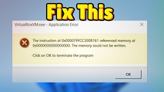 How to Fix The Memory Could Not Be Written Error [upl. by Cecily695]