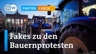 Faktencheck Diese Fakes kursieren zu den Bauernprotesten  DW Nachrichten [upl. by Mcgaw]