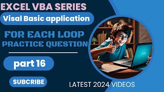 Mastering VBA Part 16  For Each Loop  Loops  In Hindi  In VBA [upl. by Wearing]