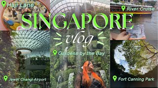 SINGAPORE final vlog  Fort Canning Park Haji Lane River Cruise Gardens by the Bay amp Jewel Changi [upl. by Boyt]