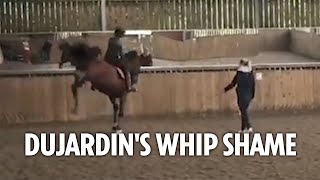 Shock moment Olympian whips horse as Team GBs Charlotte Dujardin is banned ahead of Paris 2024 [upl. by Aitrop]