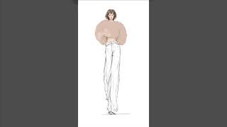 Fashion Illustration in Procreate  Stella McCartney  Spring 2025 fashionillustration drawing [upl. by Onailil]