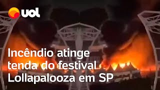 Lollapalooza 2024 Incêndio atinge Autódromo de Interlagos às vésperas do festival veja vídeo [upl. by Lesly933]