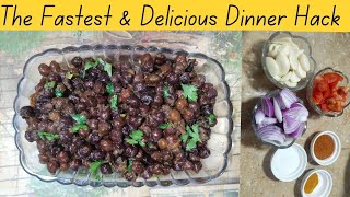 Tasty amp Fastest Dinner Hack  Delicious Black Chickpeas Recipe [upl. by Eenet]