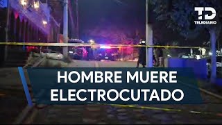 Hombre muere electrocutado tras manipular un poste en Tonalá [upl. by Cirala88]