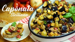 Caponata  La mejor receta de Berenjenas vegetariana fácil y deliciosa [upl. by Tristis586]