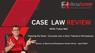 Case Law Review Clearing the Haze Cannabis use in Zero Tolerance Workplaces [upl. by Diarmid]