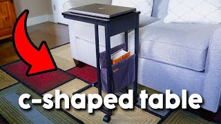 Vasagle CShaped Side Table Assembly and Hands On  What To Expect [upl. by Nohtanhoj]