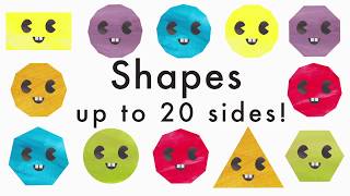 Learn Shapes With Up to 20 Sides  Recognising Geometric Shapes [upl. by Kelsy569]