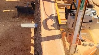 easy chainsaw milling with Norwoods pm14 portamill granberg ripping chains Neotec farmmac f660vw [upl. by Dnamron]