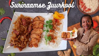 Recept Surinaamse Zuurkool  In de keuken van Sirmean [upl. by Zenia]