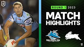 NRL 2023  Cronulla Sharks v South Sydney Rabbitohs  Match Highlights [upl. by Biagio]