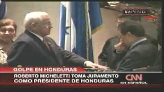 GOLPE DE ESTADO EN HONDURAS ROBERTO MICHELETTI NUEVO PRESIDENTE DE HONDURAS [upl. by Anahsohs93]