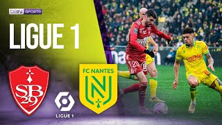 Nantes vs Brest  LIGUE 1 HIGHLIGHTS  17122023  beIN SPORTS USA [upl. by Bax]