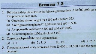 Class 7th maths l Exercise 72 l Chapter 7 l NCERT l Solution l cbse board l Carb Academy [upl. by Saiasi544]