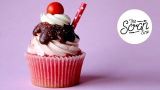 STRAWBERRY MILKSHAKE CUPCAKE  The Scran Line [upl. by Loseff]