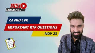 FR RTP Nov 2023 Imp Questions CA Final FR  Pratik Jagati [upl. by Alithea357]