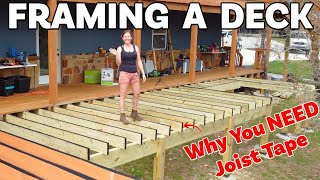 How to Build a Deck  Footings Posts amp Framing [upl. by Euk615]