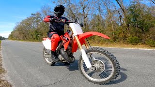 Stock CR125 Top Speed with Speedometer Faster than I expected [upl. by Rehpotsirc]