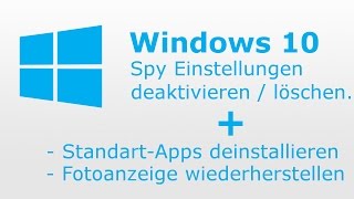 Spy Einstellungen abschalten  Keylogger löschen  Fotoanzeige wiederherstellen  Windows 10 [upl. by Mot177]