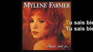 Mylène Farmer  Ainsi Soit Je Paroles Audio HQ [upl. by Novehc236]