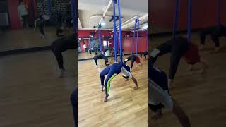 Aerial yoga class  Aerial yoga teacher training centre Raipur Chhattisgarh  aerialyoga shorts [upl. by Ahsiret]