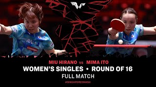 FULL MATCH  Mima ITO vs Miu HIRANO  WS R16  SingaporeSmash 2024 [upl. by Merras]