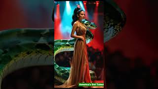 Girl dancing with Lord of the Snakes AGT fusion live agt shorts [upl. by Chappie]