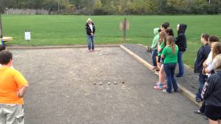 Marco Foyot giving lessons to Students at Zanesfield Petanque Club﻿ Oct 3 2013 [upl. by Kelsy]