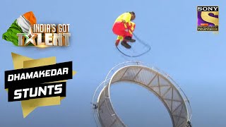 Carloss Dangerous Stunts Scared The Judges  Indias Got Talent Season 6  Dhamakedar Stunts [upl. by Ahsyad661]