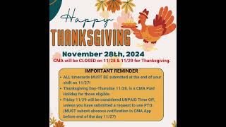 CMA 2024 Thanksgiving [upl. by Centonze]