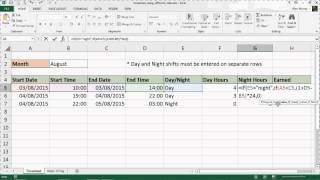 Excel Timesheet with Different Rates for Shift Work [upl. by Adnahsed493]